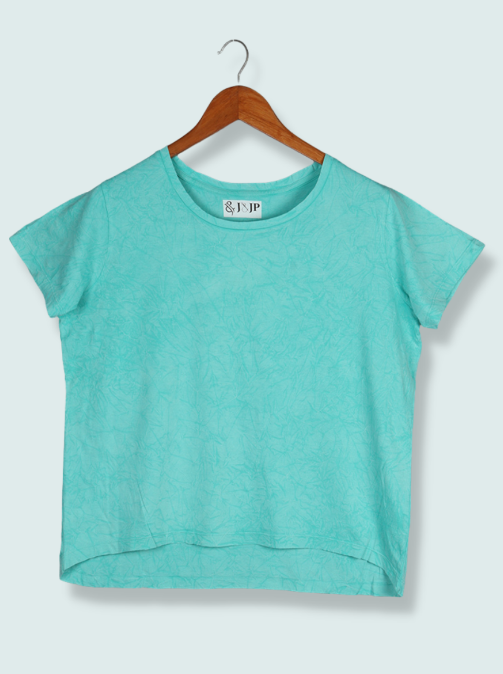 Women Turquoise Blue Half sleeve Tie &amp; Dye Cotton Dyed T-Shirt