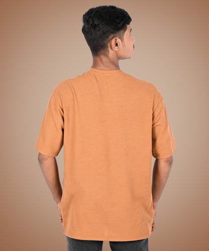 J&JP Texture oversize tshirt-Toffy brown