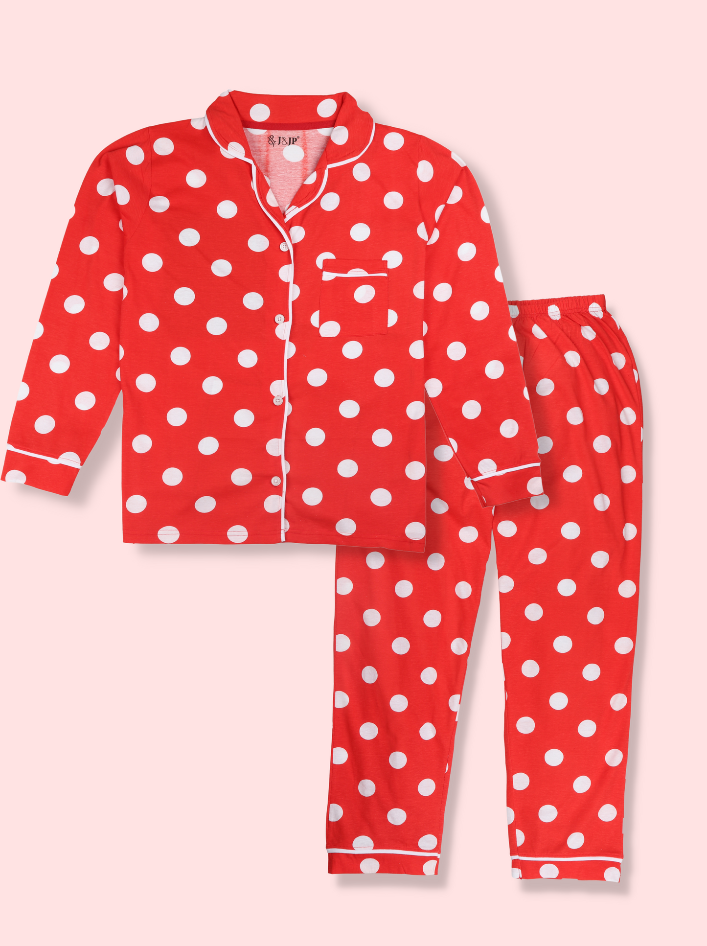 Women Red Printed Cotton Clothing set