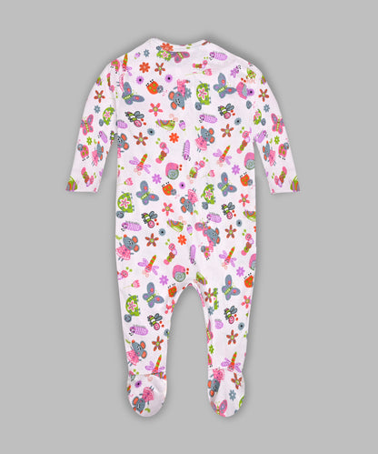 Babies Unisex Footed Romper-Insect