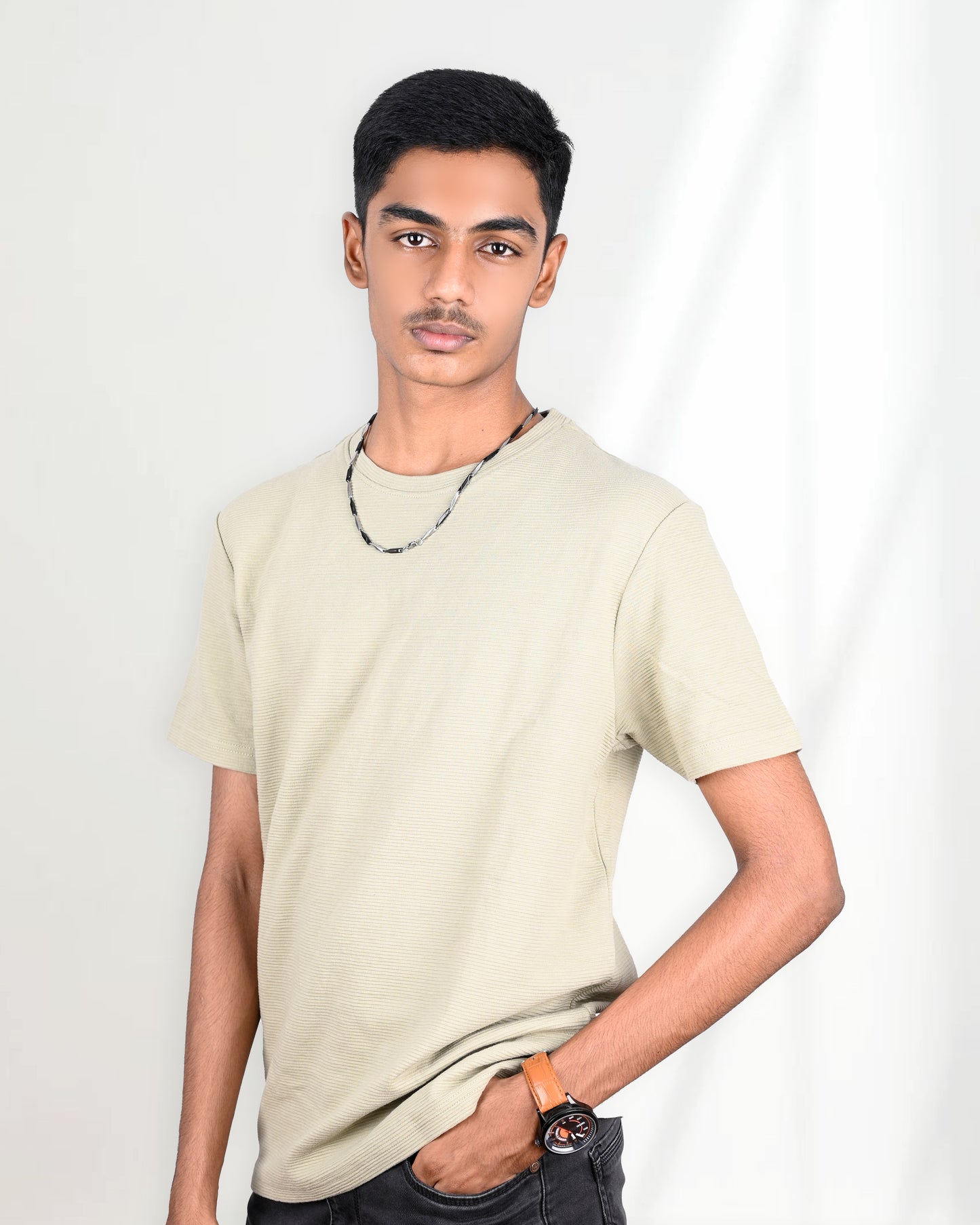 J&JP Men's Tshirt -Light Olive