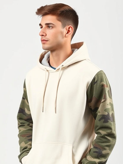 Army Men's Hoodie-White