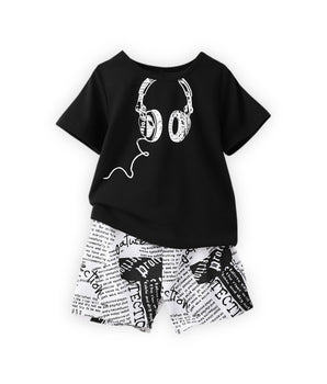 J&JP Kids Boys Printed T-shirt and Shorts set