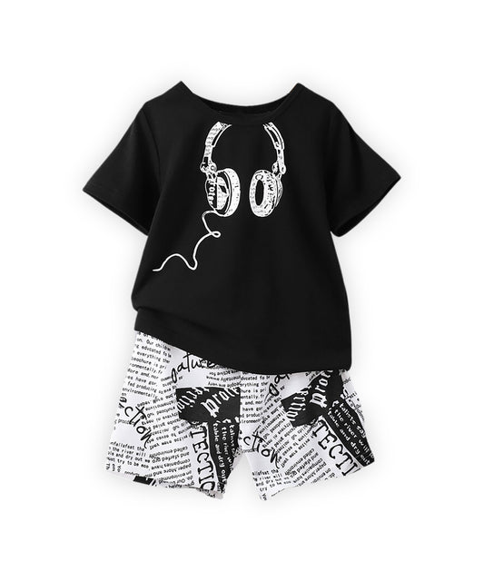 J&JP Kids Boys Printed T-shirt and Shorts set