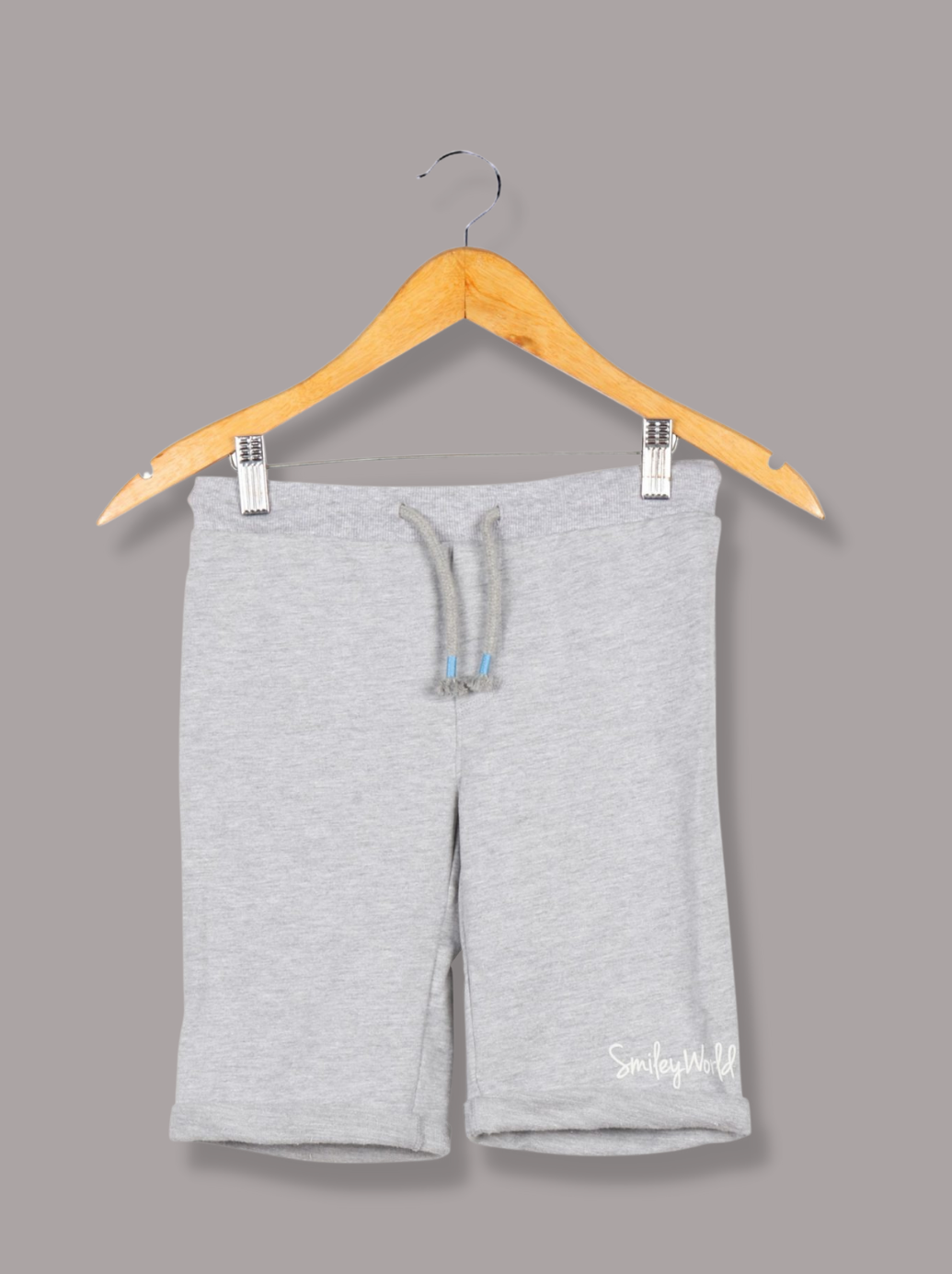 Kids Grey Fleece Solid shorts