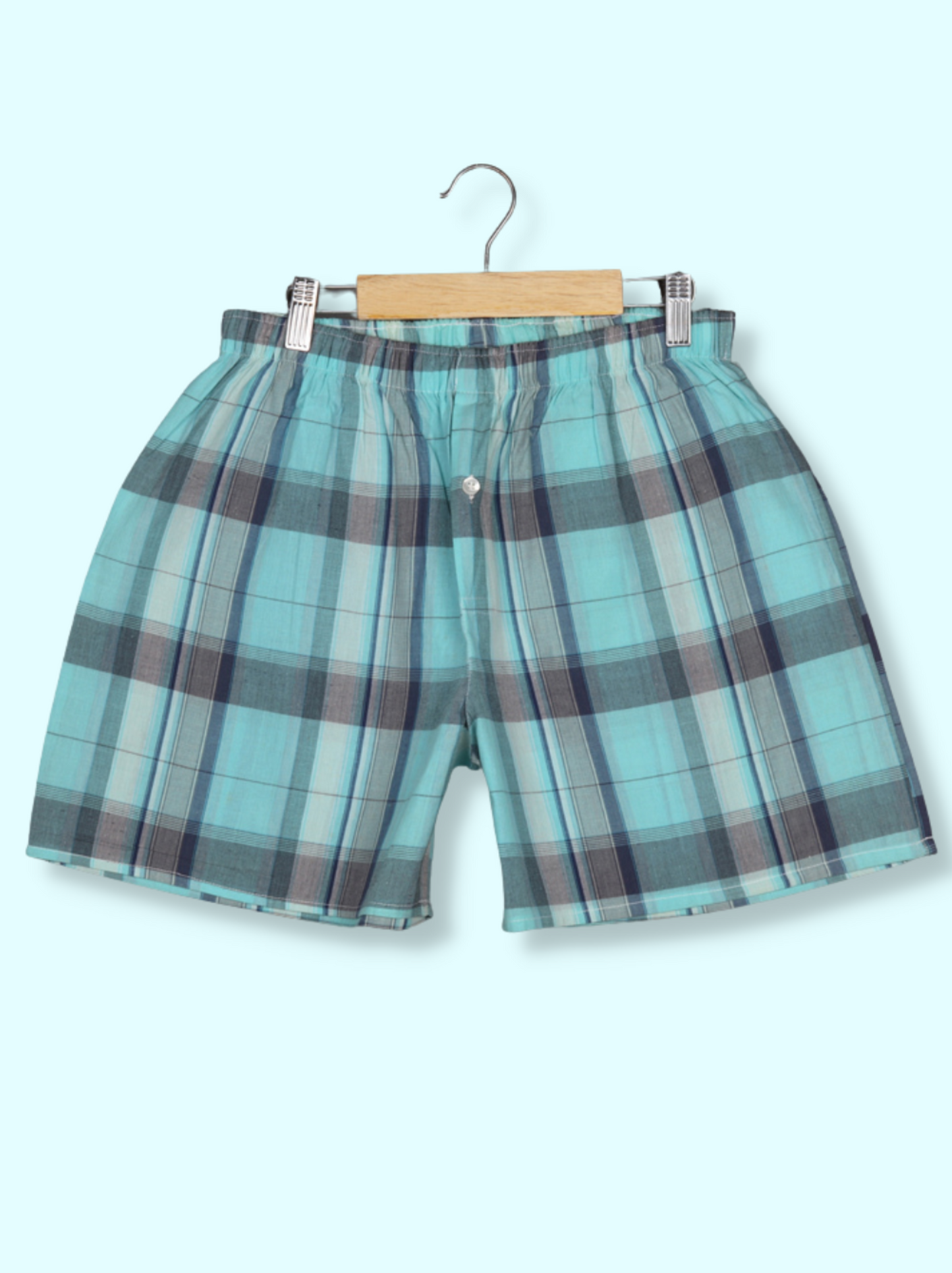 Mens Multicolour Checkered Cotton poplin Boxer