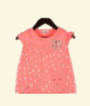 Kids Pink Cap sleeve  Cotton slub jersey T-Shirt