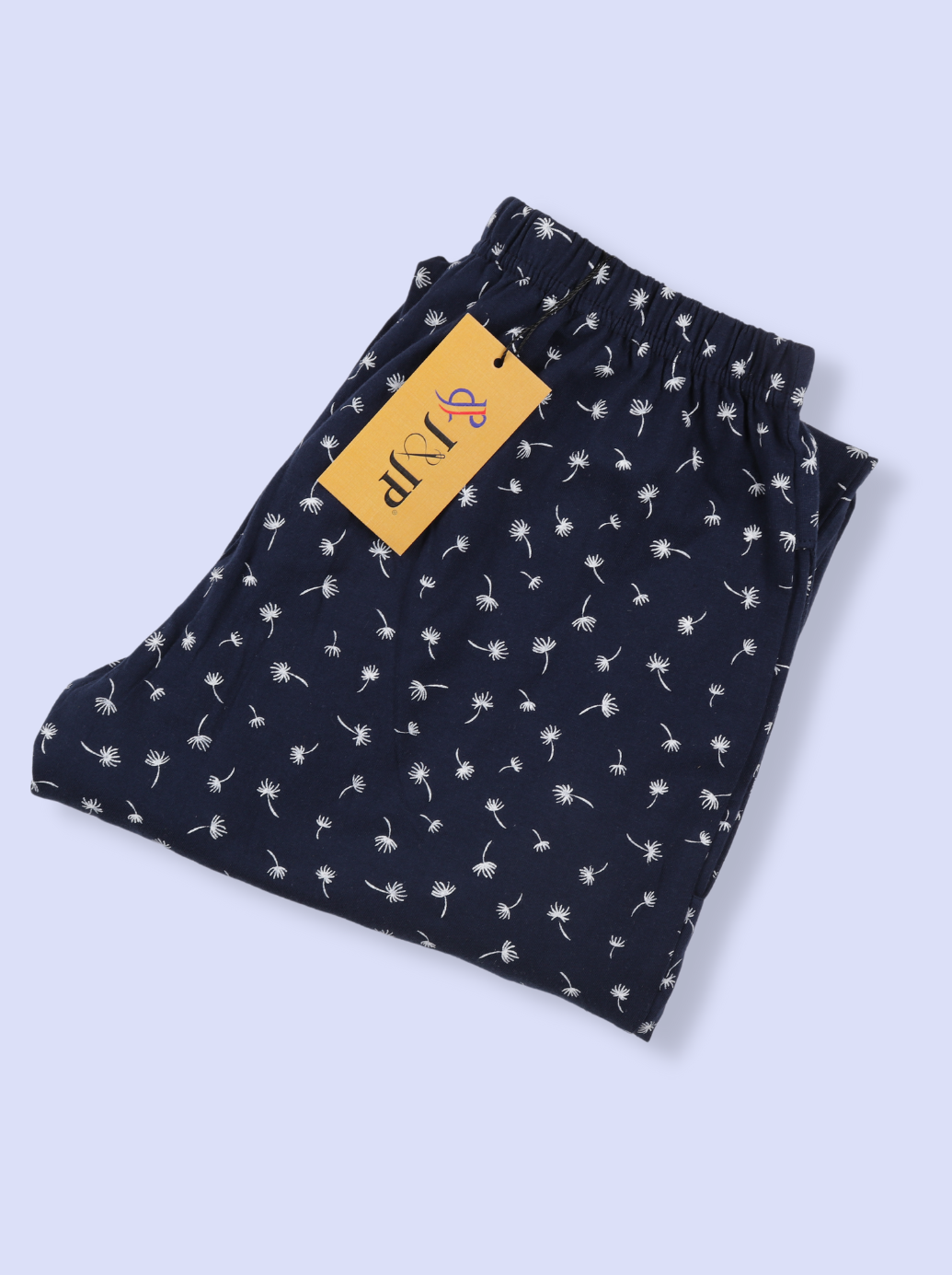 Women Navy Printed Cotton Pyjamas