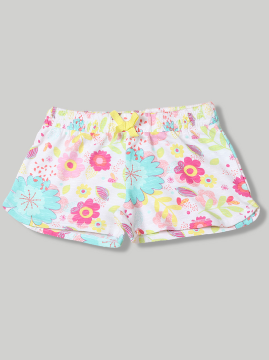 Babies Multicolour Floral Print Cotton slub jersey Pant