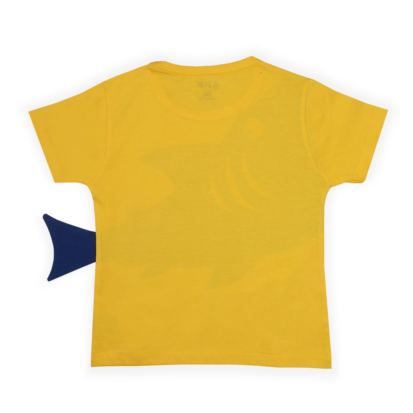 Kids-unisex shark themed yellow tshirt