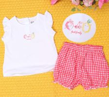 J&JP Babies Printed Soft Cotton T-shirt and Shorts Set