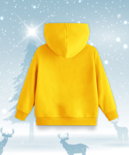 Kids' Yellow Santa Hoodie –