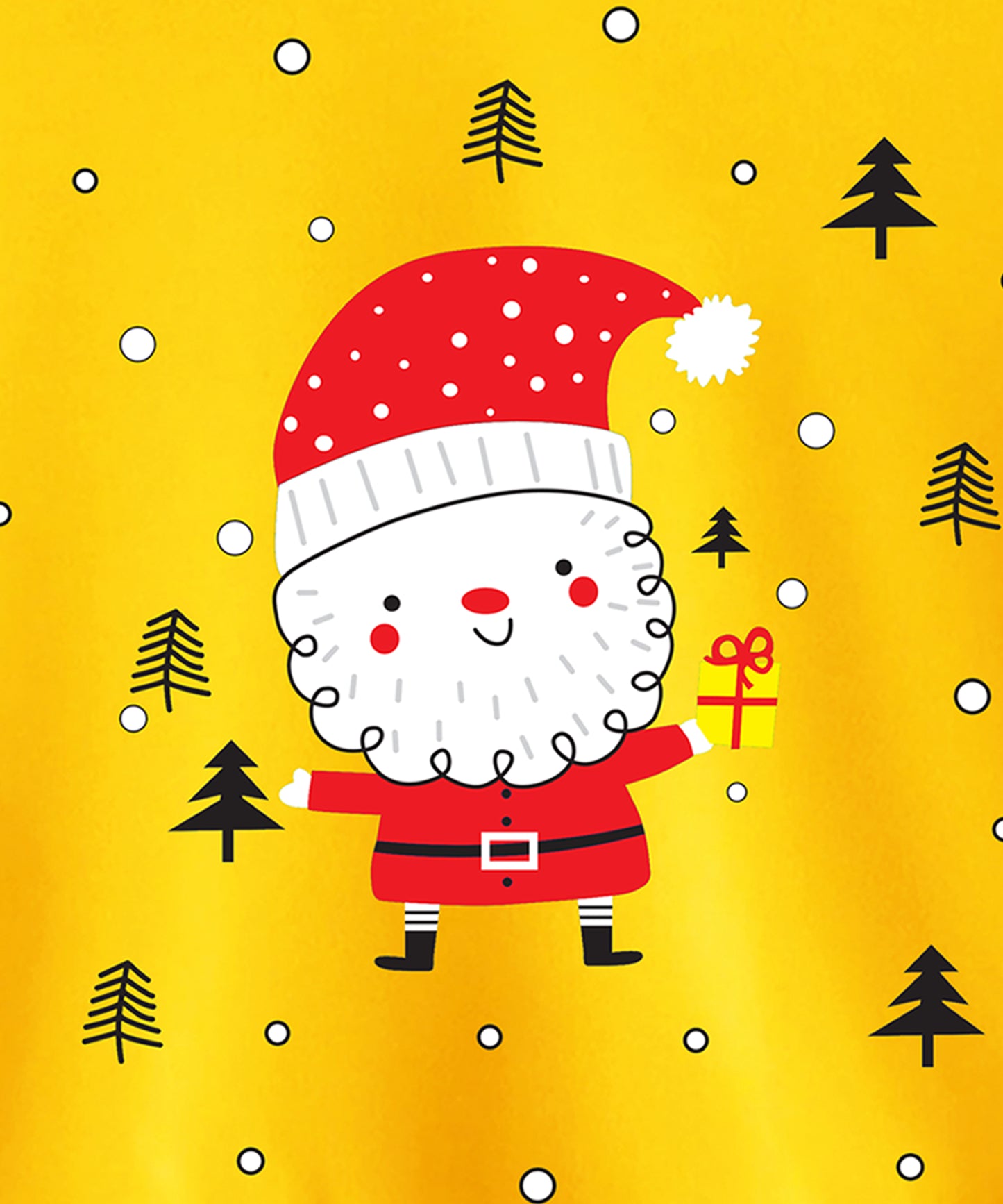 Kids' Yellow Santa Hoodie –