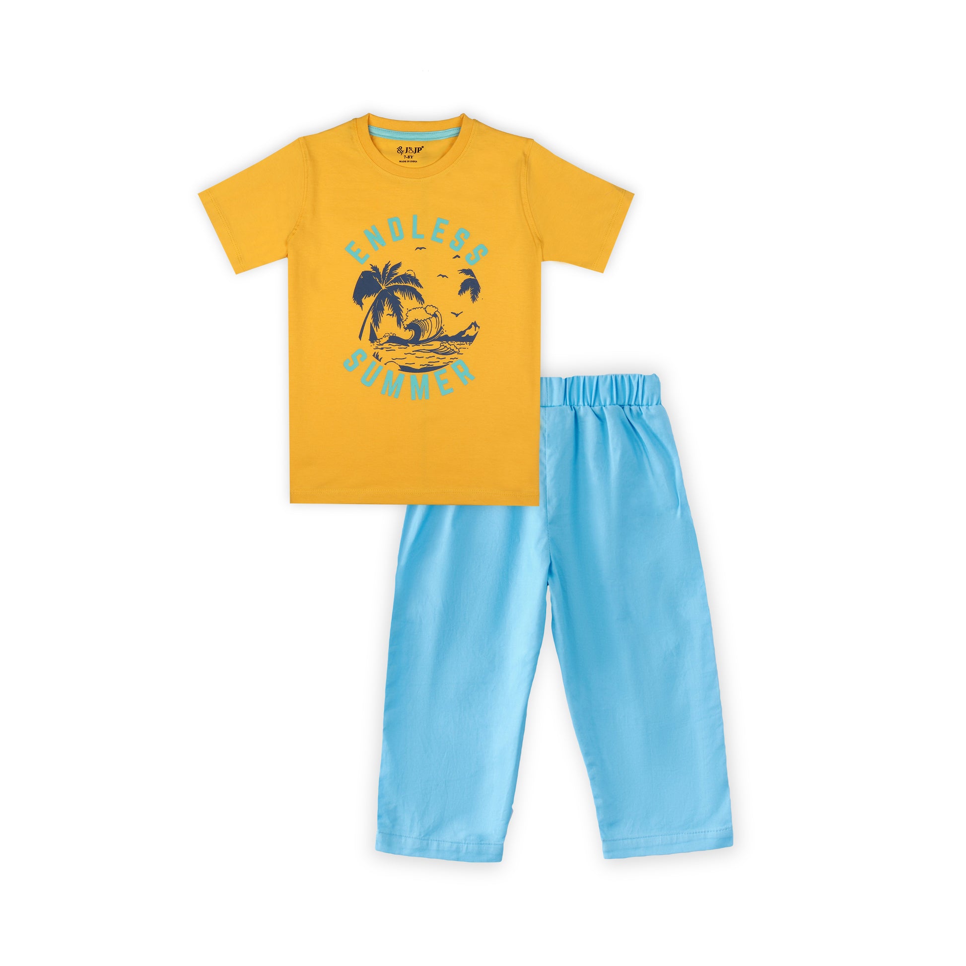 J&JP Kids Boys Printed T-shirt and Pant Set