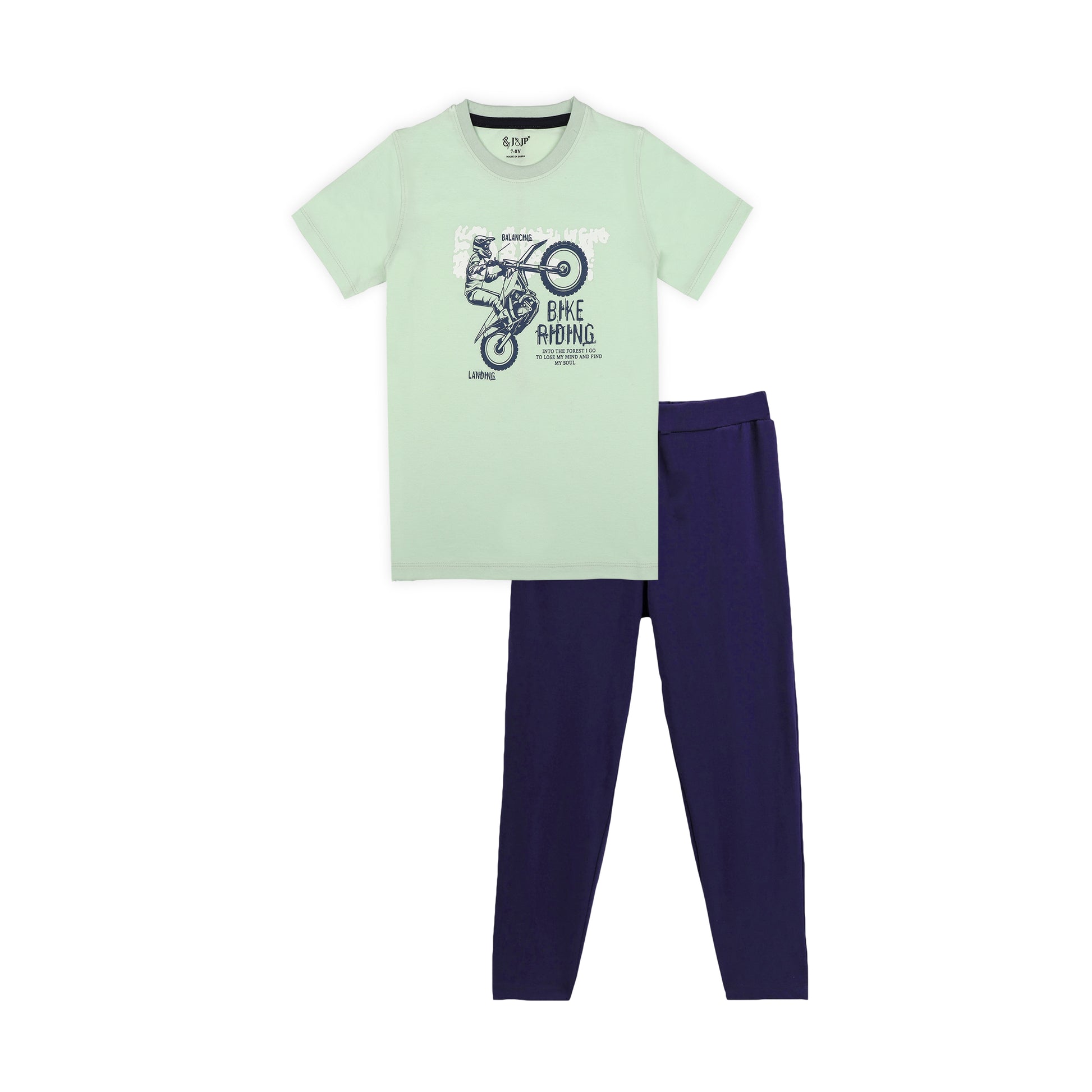 J&JP Kids Boys Printed T-shirt and Pant Set