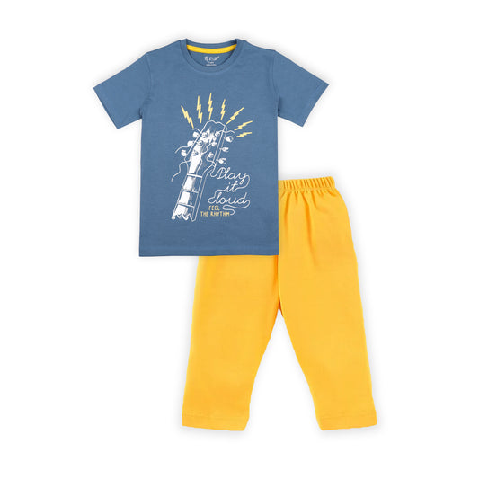 J&JP Kids Boys Printed T-shirt and Pant Set