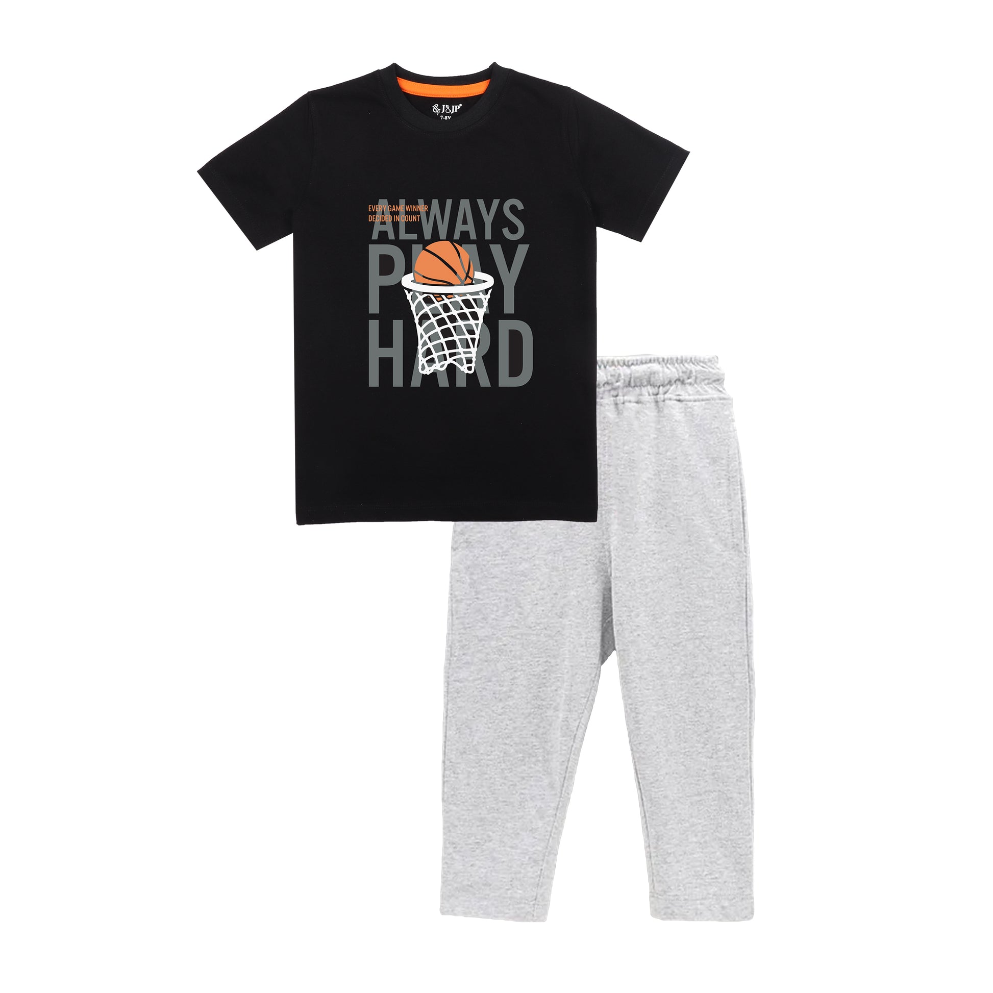 J&JP Kids Boys Printed T-shirt and Pant Set