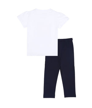 J&JP Kids Girls Printed T-shirt and Pant Set