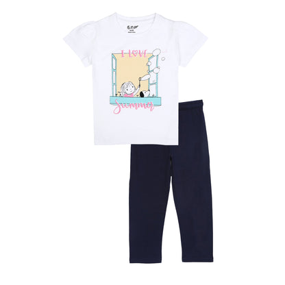 J&JP Kids Girls Printed T-shirt and pant