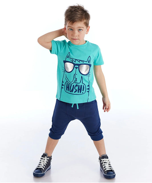 J&JP Kids Boys Printed T-shirt and Shorts set