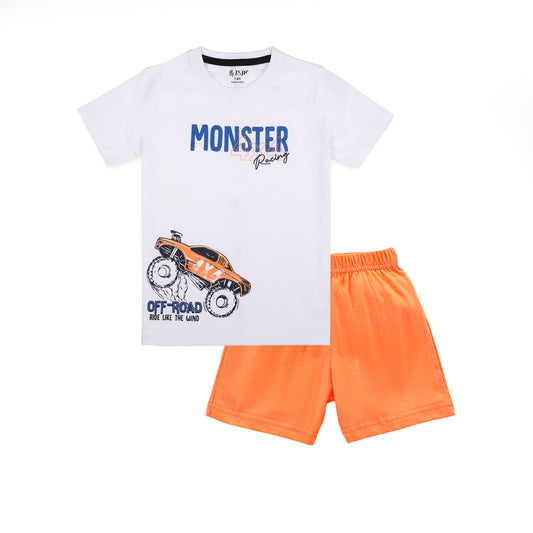 J&JP Kids Boys Printed T-shirt and Shorts Set