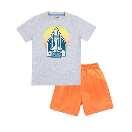 J&JP Kids Boys Printed T-shirt and Shorts Set