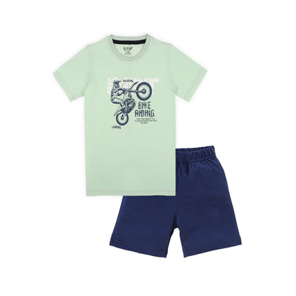 J&JP Kids Boys Printed T-shirt and Shorts Set