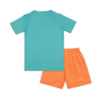 J&JP Kids Boys Printed T-shirt and Shorts Set