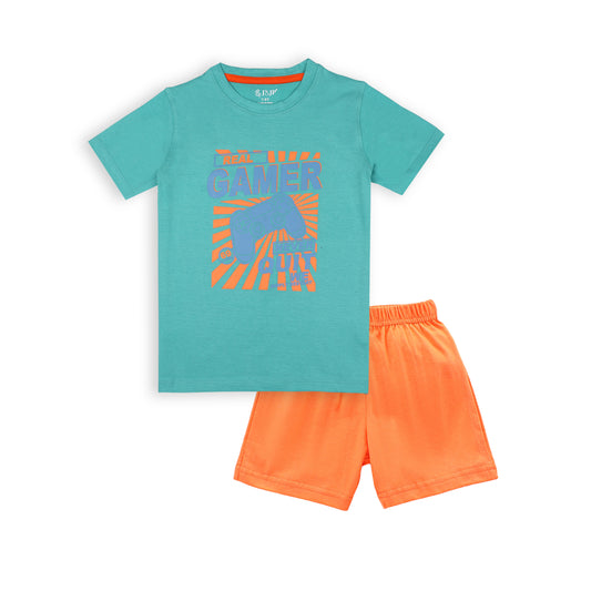 J&JP Kids Boys Printed T-shirt and Shorts Set