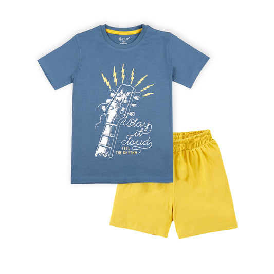 J&JP Kids Boys Printed T-shirt and Shorts Set