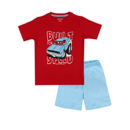 J&JP Kids Boys Printed T-shirt and Shorts Set