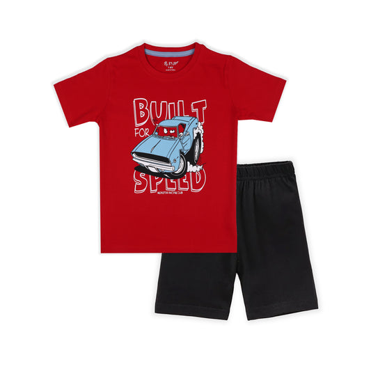 J&JP Kids Boys Printed T-shirt and Shorts Set