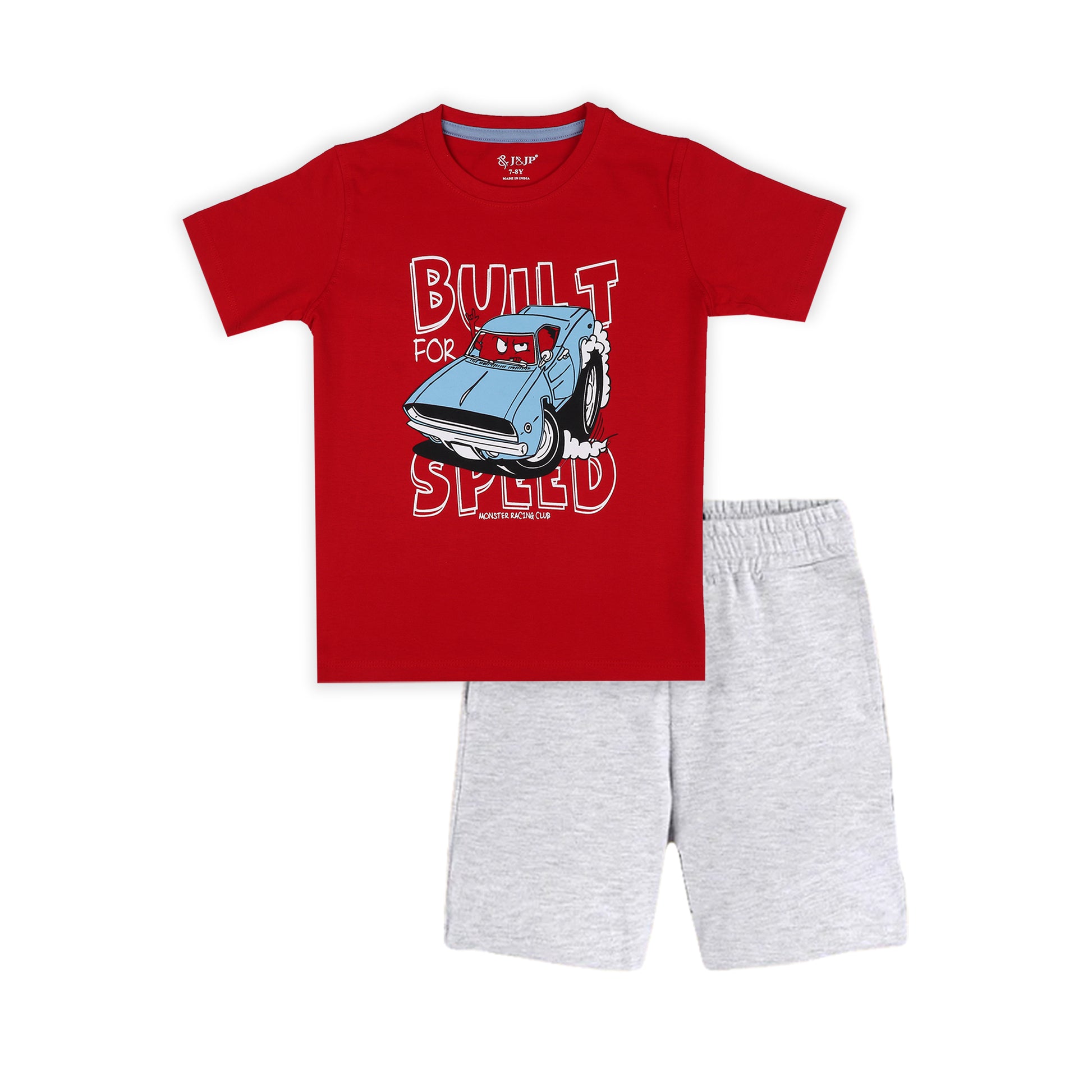 J&JP Kids Boys Printed T-shirt and Shorts Set