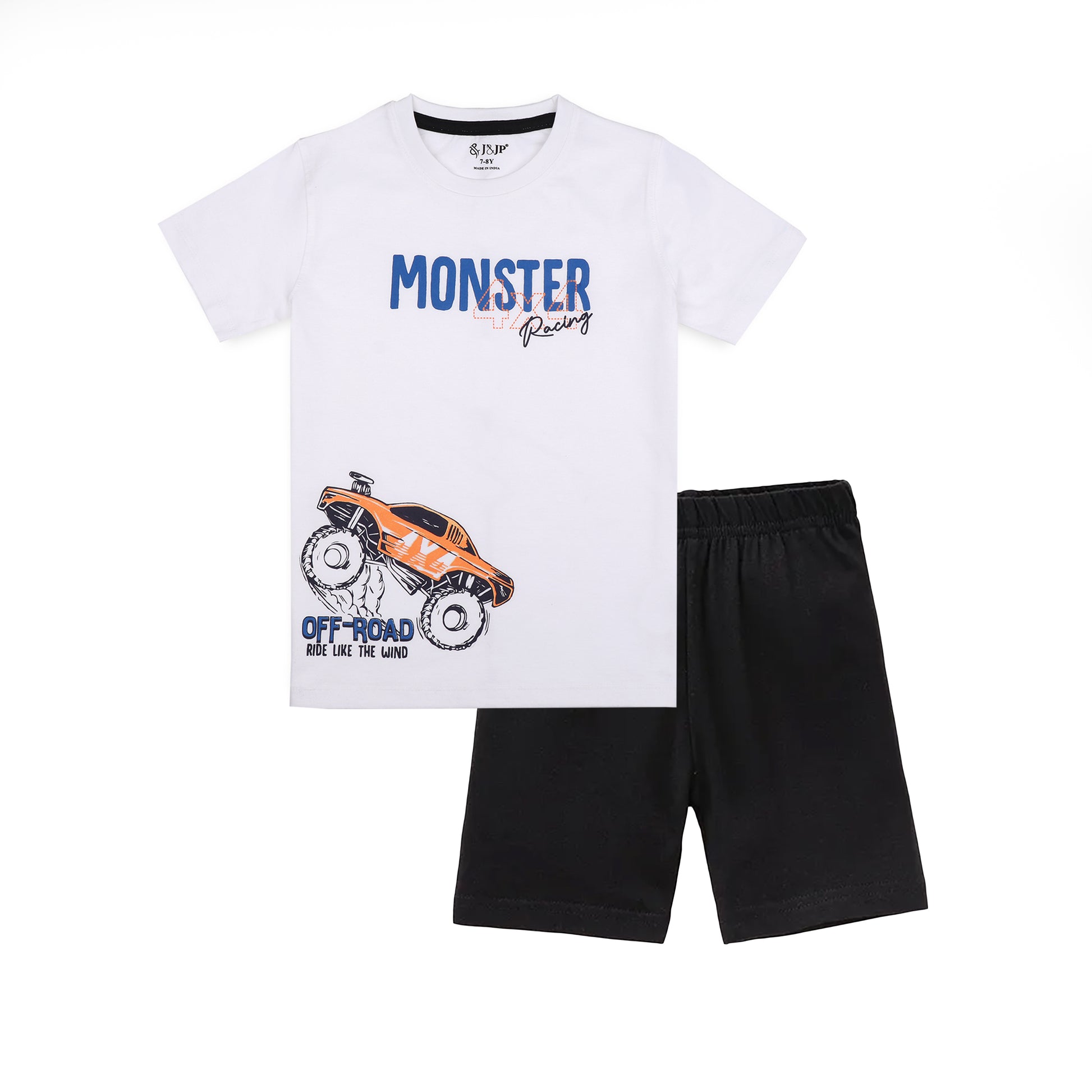 J&JP Kids Boys Printed T-shirt and Shorts Set