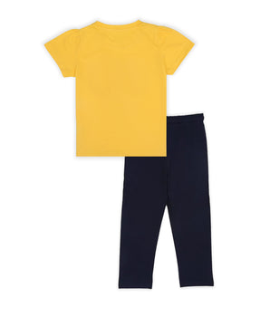 J&JP Kids Girls Printed T-shirt and Pant Set