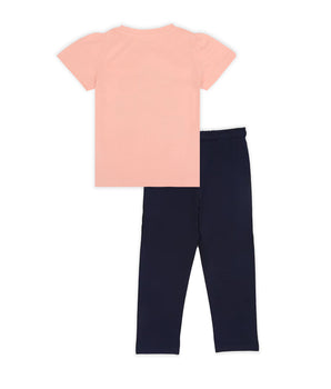 J&JP Kids Girls Printed T-shirt and Pant Set