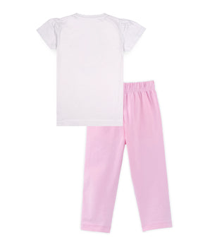 J&JP Kids Girls Printed T-shirt and Pant Set