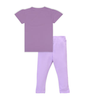 J&JP Kids Girls Printed T-shirt and Pant Set