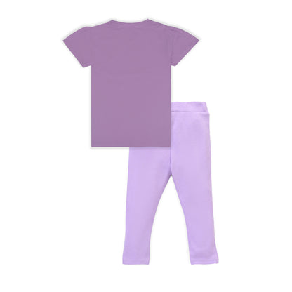 J&JP Kids Girls Printed T-shirt and Pant Set