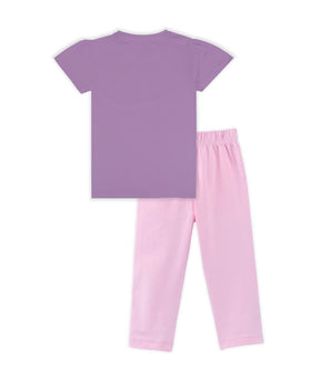 J&JP Kids Girls Printed T-shirt and Pant Set