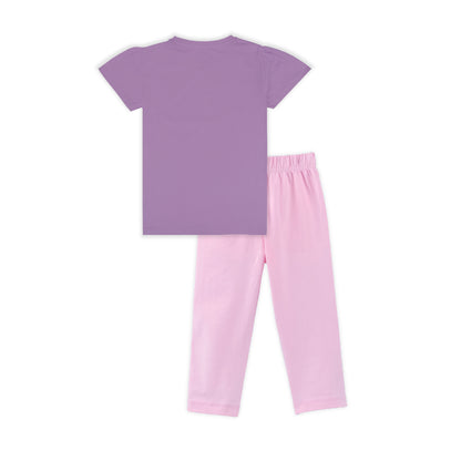 J&JP Kids Girls Printed T-shirt and Pant Set