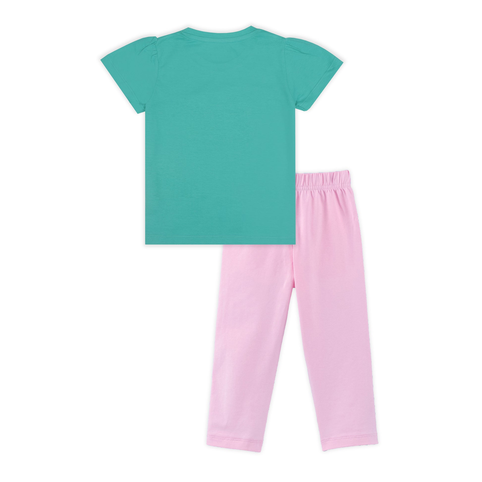 J&JP Kids Girls Printed T-shirt and Pant Set