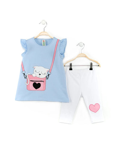 J&JP Kids Girls Printed T-shirt and Pant Set