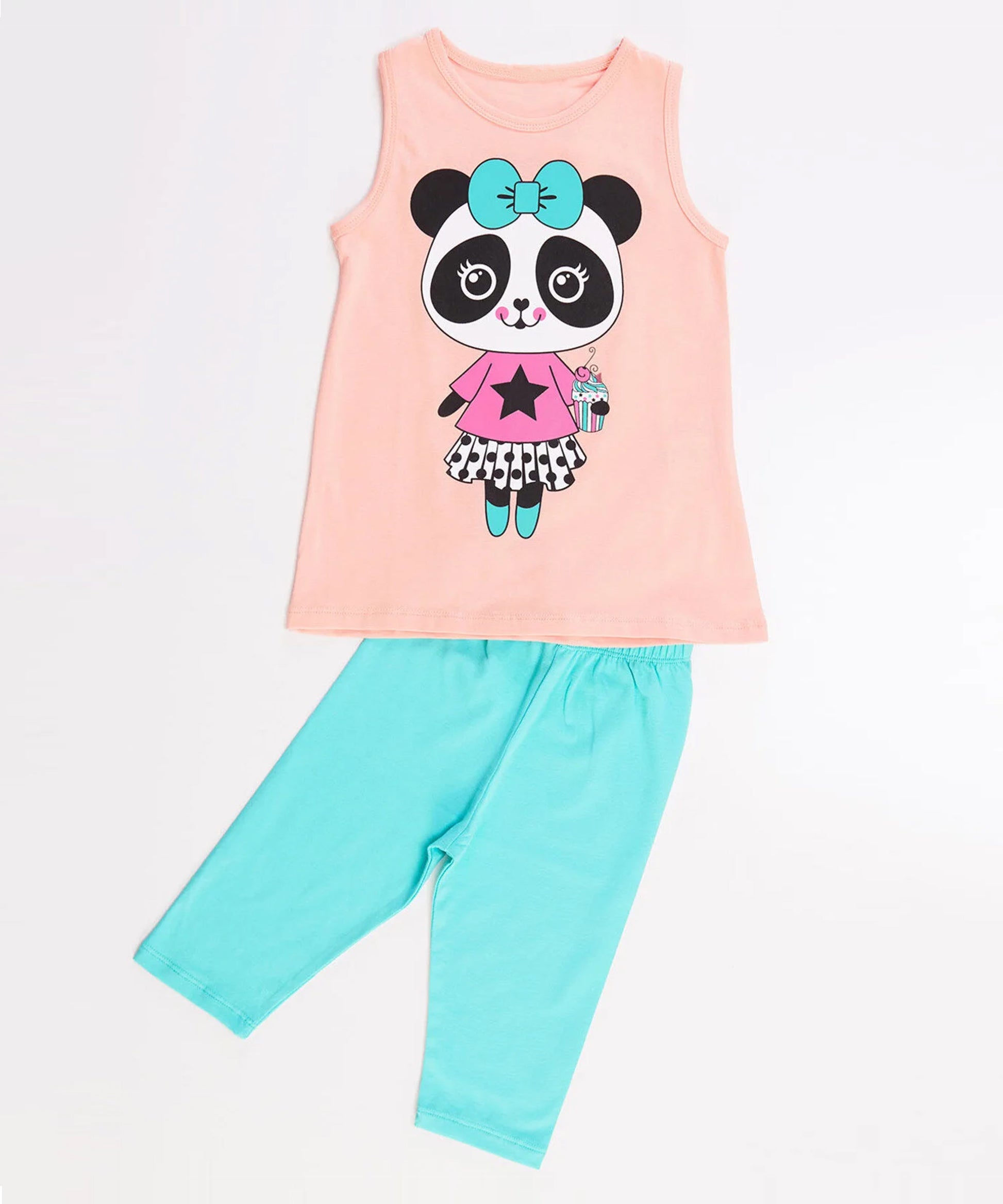 J&JP Kids Girls Printed T-shirt and Pant Set