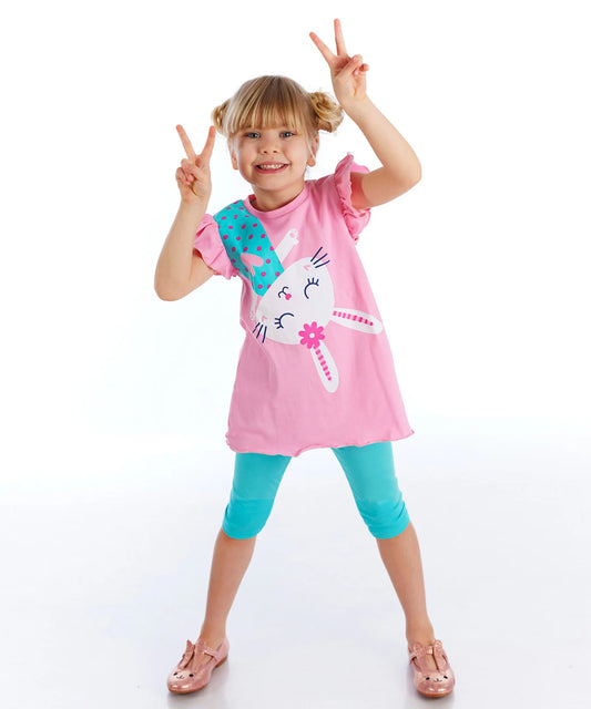 J&JP Kids Girls Printed T-shirt and Pant Set