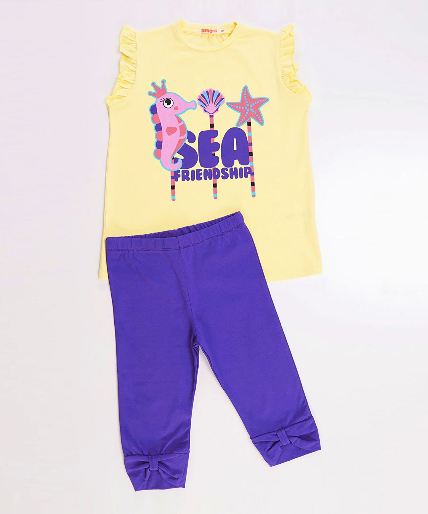 J&JP Kids Girls Printed T-shirt and Pant Set