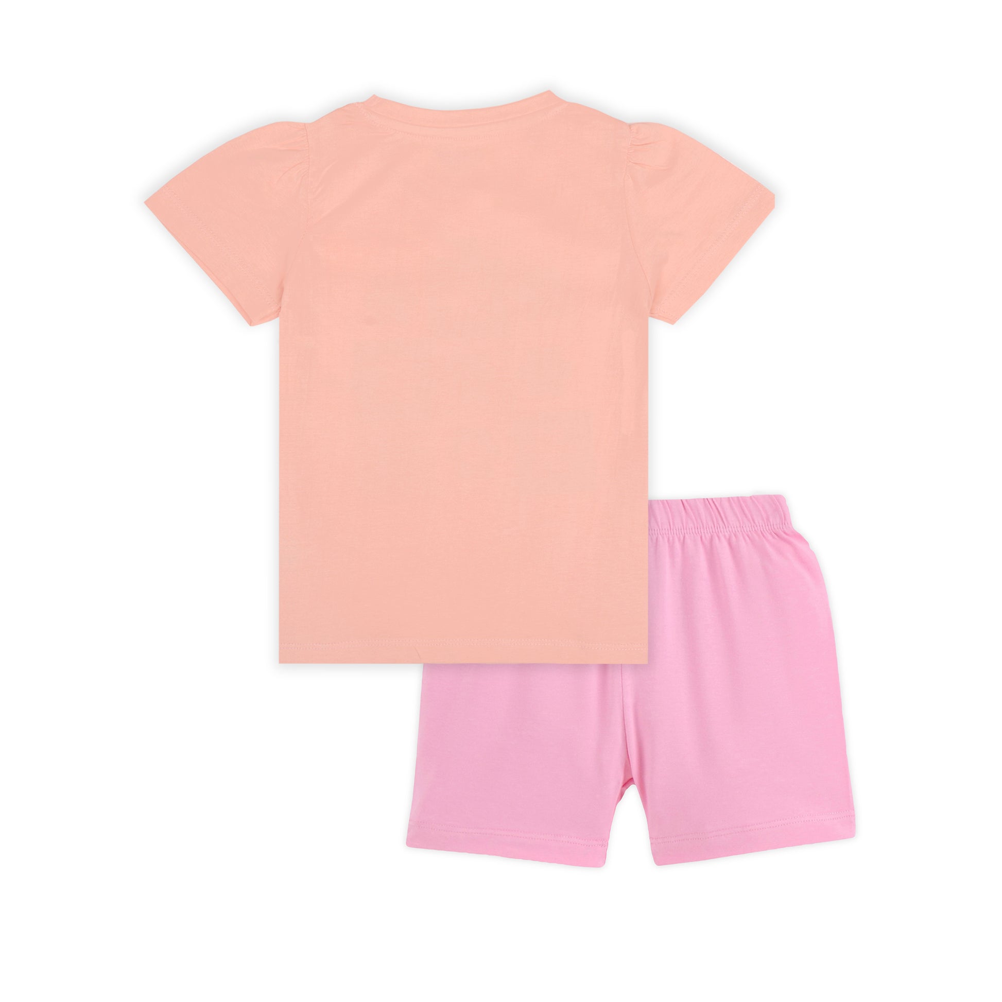 J&JP Kids Girls Printed T-shirt and Shorts Set