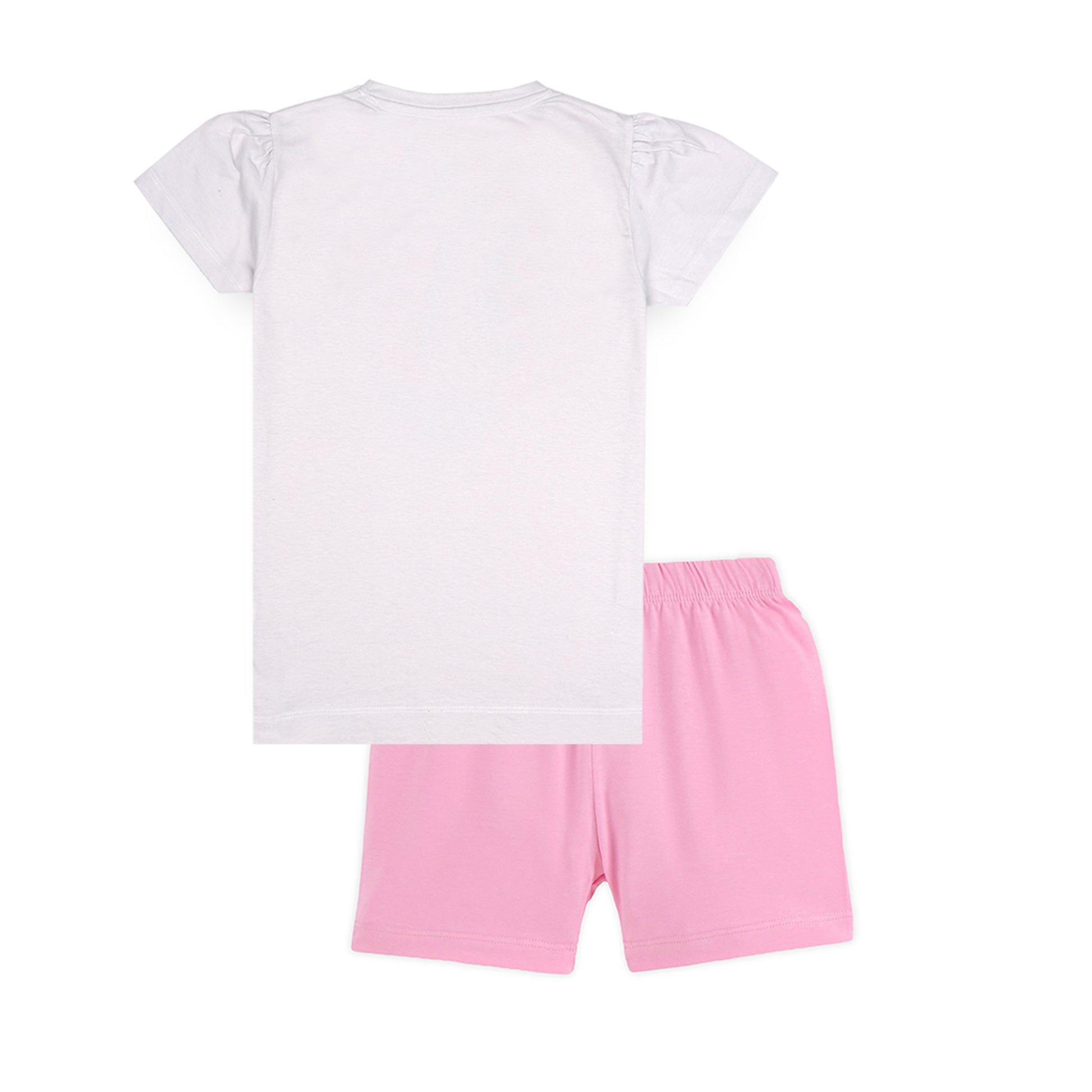 J&JP Kids Girls Printed T-shirt and Shorts Set