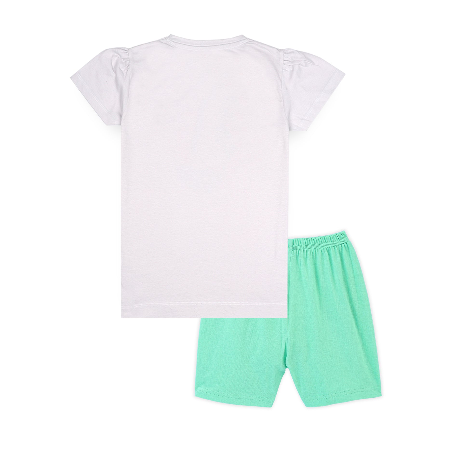 J&JP Kids Girls Printed T-shirt and Shorts Set