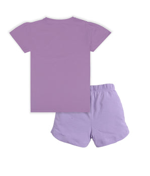 J&JP Kids Girls  Printed T-shirt and Shorts Set